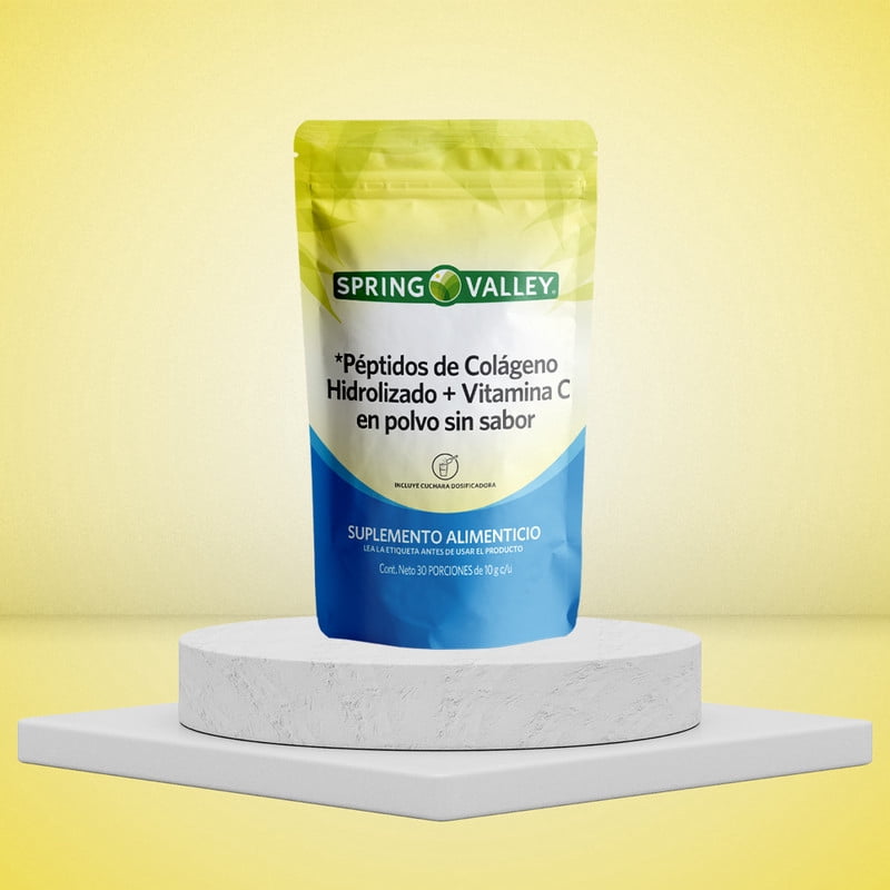 colágeno hidrolizado con l-carnitina y vitamina c + Sin sabor Spring Valley en Polvo You can now get radiant-skin-promotion Size:60