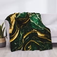 thumbnail image 3 of Balery Green Marble Manta de Franela con Dibujo, Lujo Ultra Suave y Cálido, Antipelusa y Resistente a las Arrugas para Cama, Sofá, Camping -50"x40", 3 of 6