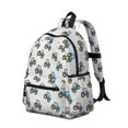 thumbnail image 2 of Tractor and Stars White Pattern Cute School Backpack with Padded Back and Adjustable Shoulder Straps 13.4"x11"x4.7", 2 of 5