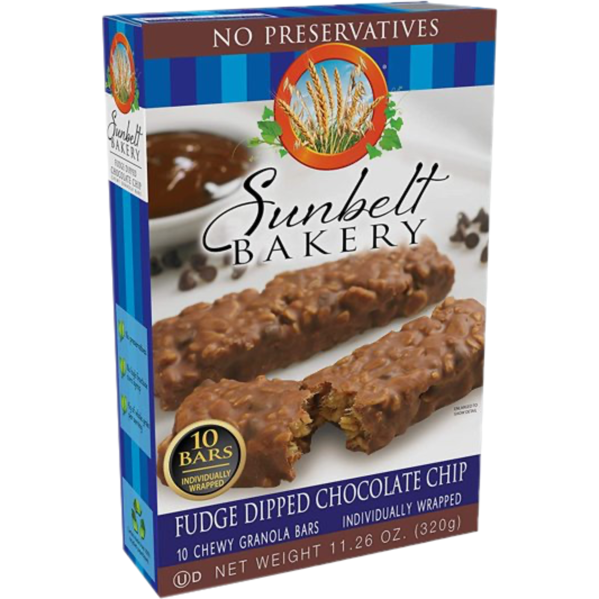 Sunbelt Bakery Fudge Dipped Chocolate Chip Chewy Granola Bars, 5 Boxes