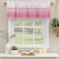 thumbnail image 3 of Pink White Ombre Valances for Windows, Decorative Rod Pocket Window Valance Curtains, Romantic Funny Abstract Striped Lines Short Curtain Drapes for Kitchen/Living Room, 2 Panels, 42" W x 12" L, 3 of 8