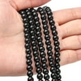 thumbnail image 5 of 10Strand Synthetic Black Stone Beads Strands Dyed Round Black 6mm Hole: 0.8mm 62pcs/strand 14.5~15 inch, 5 of 6