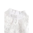 thumbnail image 4 of goowrom Girls Clothes Set, High Neck Lace Hem Pullover and Solid Color Skirt, 4 of 9