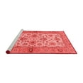 thumbnail image 2 of Ahgly Company Machine Washable Indoor Square Abstract Red Modern Area Rugs, 6' Square, 2 of 4