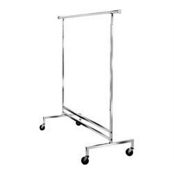 Single Bar Rolling Clothing Garment Retail Display Rack