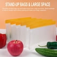 thumbnail image 2 of Paquete de 6 bolsas reutilizables para sándwich sin BPA, bolsas de almacenamiento reutilizables de pie, bolsas reutilizables para congelador para aperitivos de cereales, frutas y carne, 2 of 5
