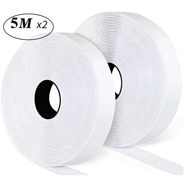 25Meters Self-Adhesive Hook and Loop Fastening Tapes Reusable Nylon Sticker Magic Gum Straps For Home Office DIY Craft 20-50mm White 5Meter 30mm Wide