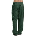 thumbnail image 4 of Men's Plus Size Drawstring Pants, Summer Elastic Waist Solid Color Loose Lounge Pants with Pockets, 4 of 5