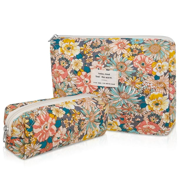 Set de bolsas de maquillaje Gosect Floral Coquette Aesthetic Travel