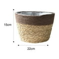 thumbnail image 2 of Straw Flowerpots Flower Baskets Stylish & Versatile Storage Basket For Living Room Porch Balcony, 2 of 2