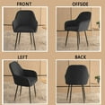 thumbnail image 6 of Shukii Velvet Dining Chair Covers Set of 4 True Leather Color Chair Slipcovers Chair Protector Cover, 6 of 6