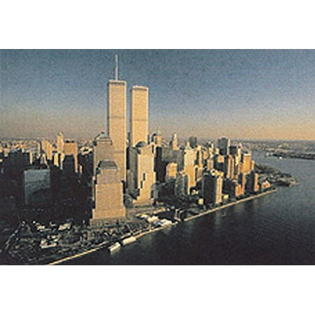New World Trade Towers Over And Above by Gail Mooney 16x20 Poster TW TOWERS MANHATTEN WORLD TRADE CENTER NEW YORK COASTLINE GROUND ZERO ()