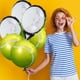 thumbnail image 5 of KAKOWELY 12 globos de tenis para fiesta, globos de aluminio verdes, decoración para fiestas de tenis, cumpleaños, temática deportiva, suministros para fiestas., 5 of 5