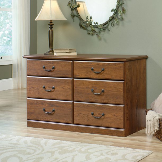 Sauder Orchard Hills 6 Drawer Dresser, Carolina Oak Finish ...