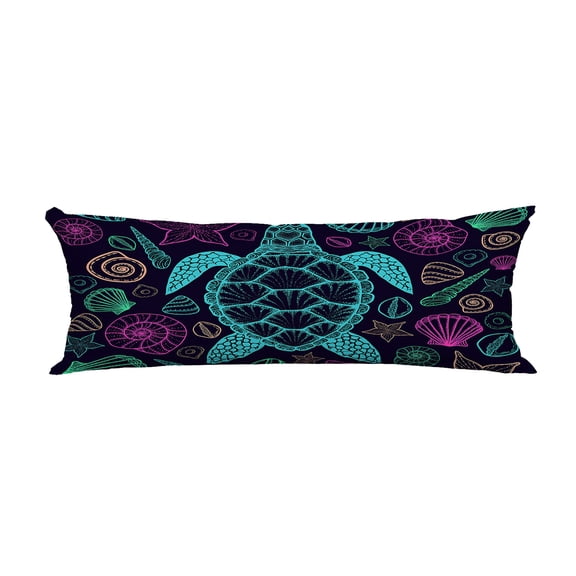 ABPHQTO Sea Turtle Shells In Line Art Style Body Pillow Covers Pillow Case Protector Pillowcase 20x60 Inch