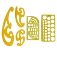 thumbnail image 1 of jifeng oshhni Templates Stencil Set Drafting Tools Architectural Design Ruler 5 Pieces, 1 of 9