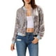 thumbnail image 1 of Chaqueta de lentejuelas para mujer INSPIRE CHIC con cierre de cremallera y bolsillos ocultos, chaqueta bomber L blanca arcoíris, 1 of 7