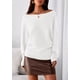 thumbnail image 5 of Suéter PRETTYGARDEN para Mujer, Hombros Descubiertos, Blanco, Talla M, 5 of 8