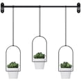 thumbnail image 3 of DEBGFS Triflora Hanging Planter with 3 Pots for Window Wall Hanging Plant Hanger Herb Garden Indoor Adjustable Plant Hanger Home Decor Hanging Plant Flower Pot Holder for Kitchen Balcony,black, 3 of 11