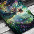 thumbnail image 6 of Pixie Fairy Forest Fantasy Watercolor Design Faux Leather Travel Luggage Tag, 6 of 7