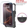 thumbnail image 7 of Diverbox Phone Case for iphone 16 Pro Max with Screen Protector, Heavy Duty Protection Shockproof DropProof Cover Compatible with MagSafe - Black, 7 of 7