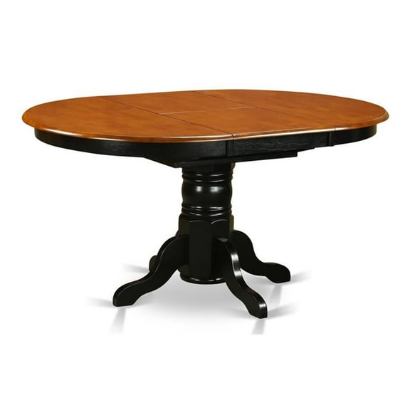 Pemberly Row Traditional Wood Dining Table in Black/Cherry Finish