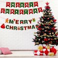 thumbnail image 5 of YINKUU Christmas Flags Circle Garland Pull Flowers Holiday Decorations Banners New Cartoon Red Green Fashion Burlap Circles, 5 of 13