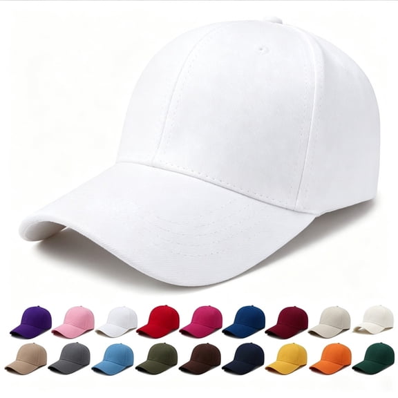 Baseball Cap Sun Protection Hat Adjustable Outdoor Hat for Men Women Casual Sports Cap Lightweight Curved Brim Hat with Multiple Color Options for Travel Running Hiking Daily Wear 1 Pack, White