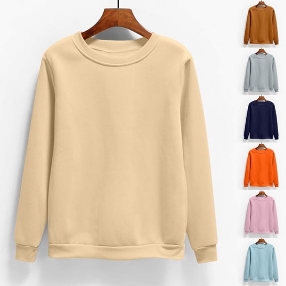 Auralook Women's Oversized Round Neck Sweatshirts Long Sleeve Turtleneck Velvet Sweatshirt
