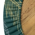 thumbnail image 5 of Ambesonne Feathers Fitted Round Tablecloth, Nature Theme Bohemian Vibe, 40"- 44" Diameter, Dark Teal Mauve and Cream, 5 of 5