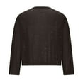 thumbnail image 5 of Women Casual Jackets Carnival Clothes For Elegant Shimmering Front Open Long Sleeve Lightweight Casual Jacket Mardi Gras Coffee S, 5 of 9