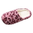 thumbnail image 5 of Leopard Fuzzy Slippers for Women Indoor Cozy Memory Foam House Shoes Plush Warm Winter Ladies Bedroom Slip on, 5 of 6
