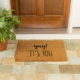thumbnail image 2 of Evergreen YAY! IT'S YOU Natural Coir Indoor Outdoor Doormat 1'4"x2'4" Brown, 2 of 4