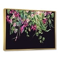 thumbnail image 3 of Designart 'Floral Tropical Leaves On Black Background' Farmhouse Framed Canvas Wall Art Print, 3 of 5