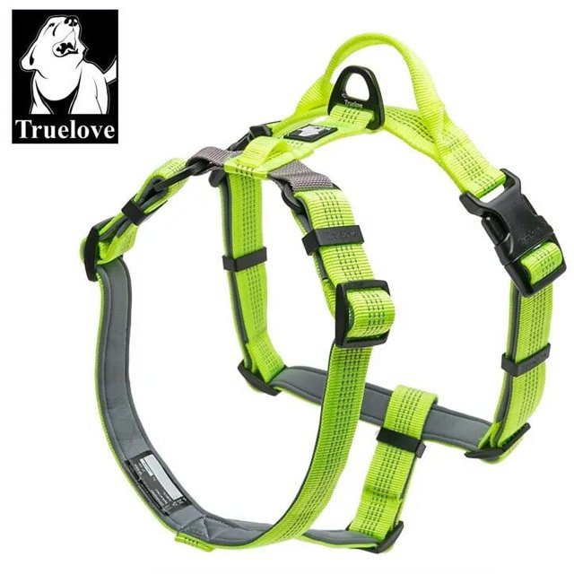 Truelove Pet DogHarness Reflective Nylon Ribbon SBR Diving Inside LED Pilot Light Position Four-point Adjustment Pet VestTLH6171 ShopWise Round