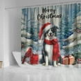 thumbnail image 4 of Merry Christmas Border Collie Enjoys Woofmas Winter Xmas Holiday Shower Curtain Borders Dog Lovers Gifts Idea Waterproof Bathroom Bathtub Curtain - 02022, 4 of 5