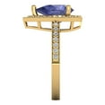 thumbnail image 3 of 2.36 ct Pear Cut Simulated Tanzanite Halo Engagement Ring for Women in 18K Yellow Gold, 3 of 5
