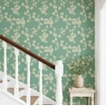 thumbnail image 2 of S4sassy Removable Nature-inspired Waterproof Wall Wrap, Textured Finish Wallcover, Blossom Print Contact Paper for Walls, Cabinets, Dresser, Self Adhesive Vinyl Wallpaper Roll- Green (25"x240" inch), 2 of 9