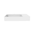 thumbnail image 7 of Castello USA Inc Juniper 30" Solid Surface Left Basin Bathroom Sink in White, 7 of 7
