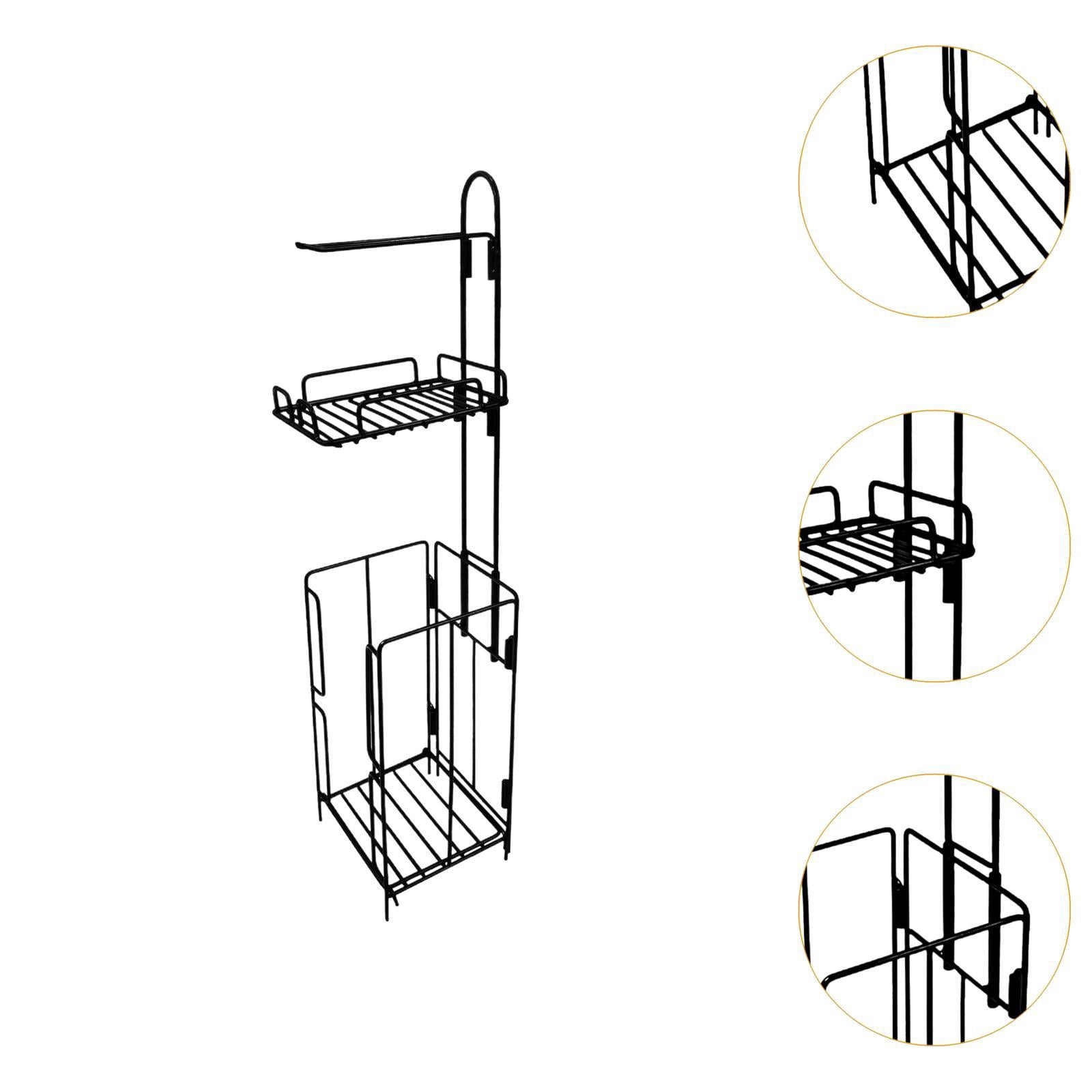 Fiocias Bathroom Storage Rack Portable Floor Standing Large Capacity Toilet Paper Holder