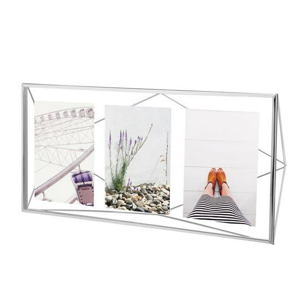 Umbra 313019158 Prisma Multi Photo Picture Frame, Metal Chrome