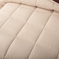 thumbnail image 4 of Evolive All Season Pre Washed Soft Microfiber Down Alternative Reversible Comforter with Box Stitching (Brown/Taupe, Full/Queen), 4 of 6