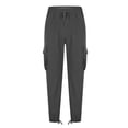 thumbnail image 3 of Mens Cargo Pants Drawstring Casual Hiking Pants Joggers Athletic Trousers Cotton Loose Straight Leg Sweatpants For Men, 3 of 5