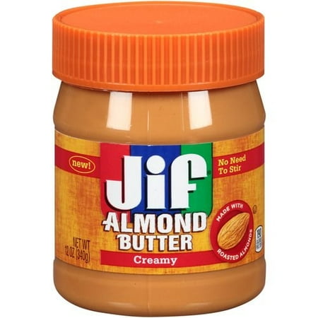 Jif Creamy Almond Butter, 12 OZ (Pack of 6)