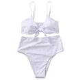 thumbnail image 4 of Ticikt Women's Swimwear Tankini Set Two Piece Bikini with V Neck High Waisted Bathing Suit for Beach Pool, 4 of 7
