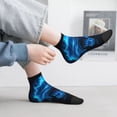 thumbnail image 2 of Pofeuu Ice Blue Fire Wolf Print 30cm Socks, Adult Running Hiking Socks for Youth and Adult, 2 of 7