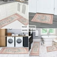thumbnail image 6 of 2 Piece Bohemian Light Pink Ethnic Rug Rug Kitchen Rug Set, Decor Kitchen Rugs, Absorbent Non-Slip Washable Floor Mats, Home Indoor Runner Rugs 17"x47"+17"x30", 6 of 7