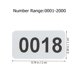 thumbnail image 2 of 1 Roll of Self-Adhesive Number Stickers Rectangular Number Stickers Removable Number Stickers, 2 of 3