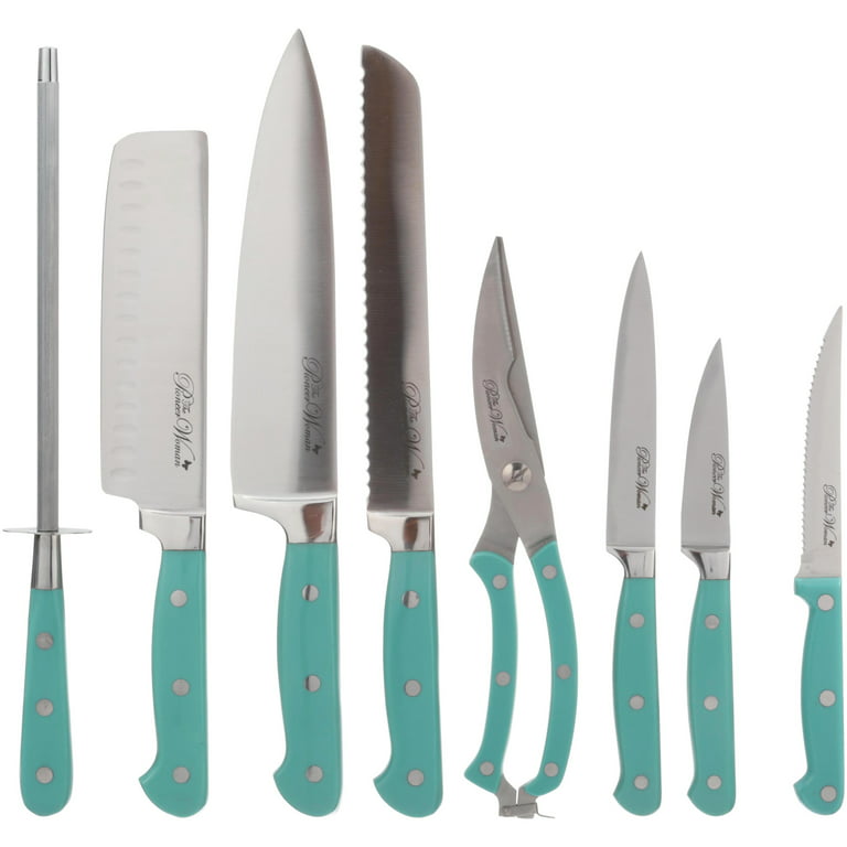 The Pioneer Woman Cowboy Rustic Cutlery Set, 14-Piece, Turquoise