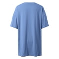 thumbnail image 3 of WDDDD Women‘s 2 Piece Athleisure Set Oversized Short Sleeve Shirt with Biker Shorts Blue XXXL, 3 of 7